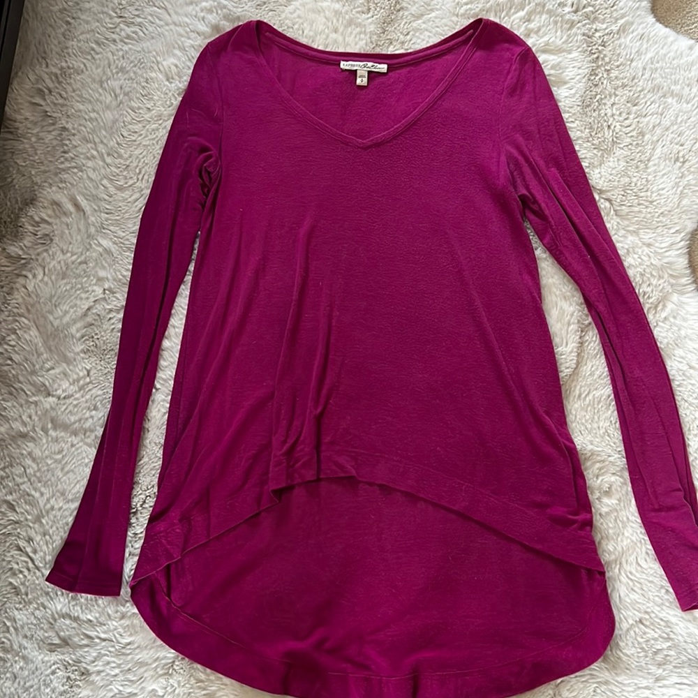 Express One Eleven high-low tunic shirt
